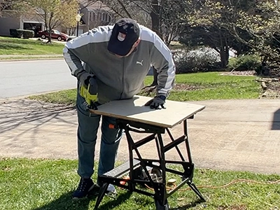 Cutting and Rounding the corners of the Drone Landing Pad